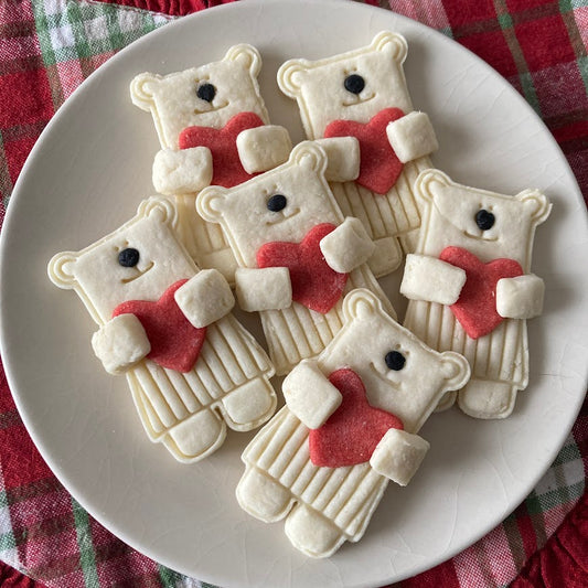 Tagliabiscotti a forma di orsa con cuore - San Valentino - Cookie cutter - Stampo per biscotti o decorazioni in pasta di zucchero