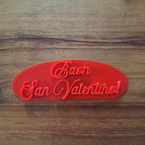 Buon San Valentino - timbro - scritta - stampo per biscotti o decorazioni in pasta di zucchero da 6 a 20cm