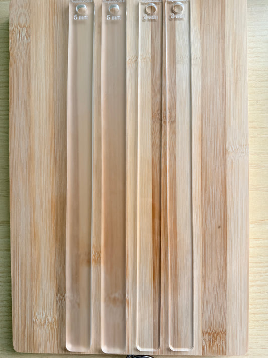 Set Spessori in Acrilico 3 e 5 mm per Pasta Frolla – Guide per Stesura Uniforme