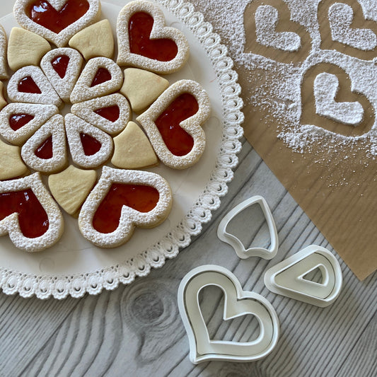 Cookie Cake Mod. 16 - Set Tagliabiscotti “Torta Biscotto” Componibile – Crostata diametro 20 cm - Divisa “Facile & Perfetta” – Cookie Cutter per porzioni precise