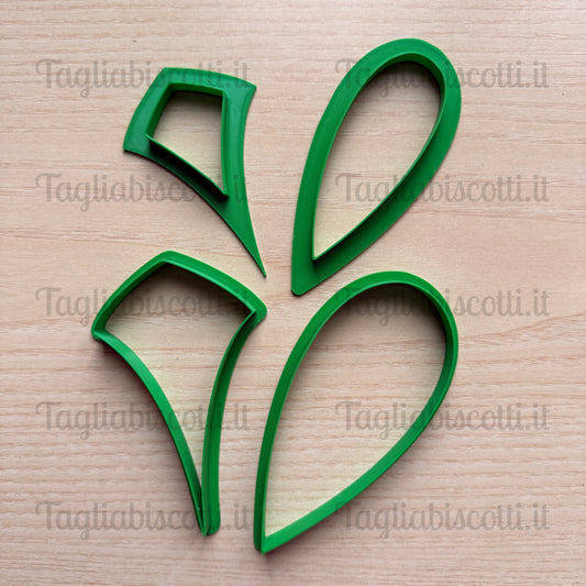 Cookie Cake Mod.3 - Crostata biscotto componibile - Divisa “Facile & Perfetta” – Set Cookie Cutter per Fette Precise