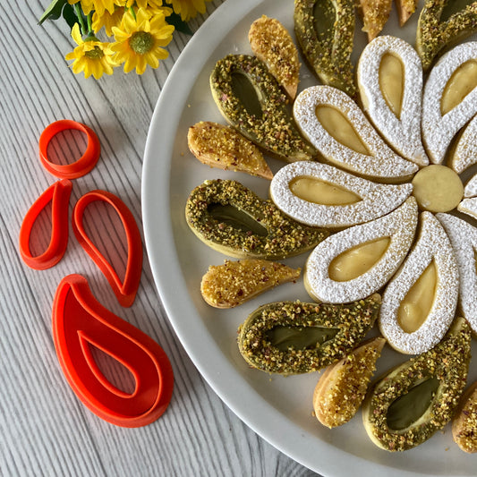 Cookie Cake Mod.13 - Set Tagliabiscotti “Torta Biscotto” Componibile – Crostata diametro 26 cm - Divisa “Facile & Perfetta” – Cookie Cutter per porzioni precise