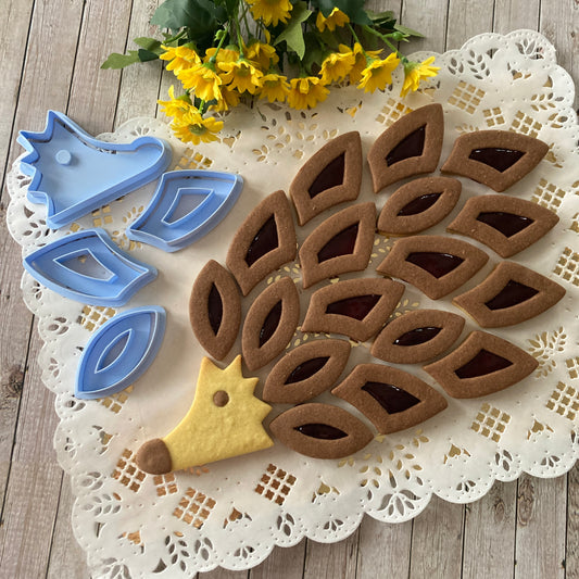 Cookie Cake Crostata Mod. 17 - Set Tagliabiscotti “Torta Biscotto” Componibile – Riccio - Divisa “Facile & Perfetta” – Cookie Cutter per porzioni precise