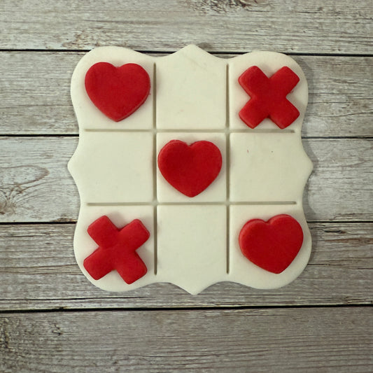 Tagliabiscotti - Tic Tac Toe a tema San Valentino - amore - cuore - Cookie cutter - Tris - Stampo per biscotti o decorazioni in pasta di zucchero