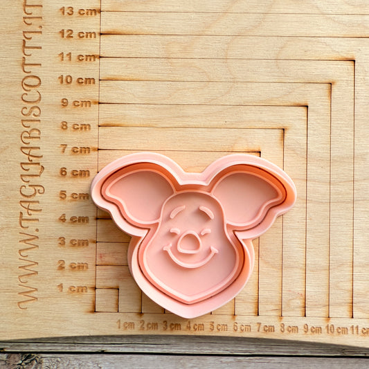 Maialino amico dell'orso orsetto dei cartoni - Cookies Cutter - Formina per Biscotti e Pasta di zucchero