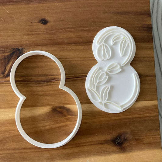 Numéro 8 - Mars - Journée de la Femme - Emporte-pièce pour décorer des biscuits ou des gâteaux