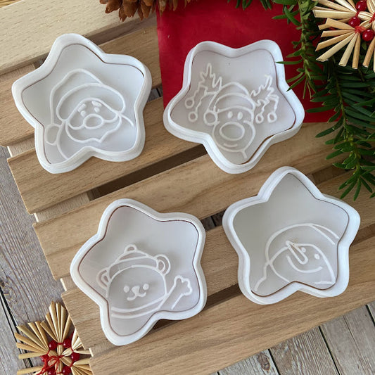 Set stelle Natale - Cookies Cutter - Formina - Stampo per biscotti o decorazione torte