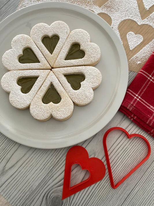 Cookie Cake Mod.6 - Crostata biscotto componibile - Divisa “Facile & Perfetta” – Set Cookie Cutter per Fette Precise