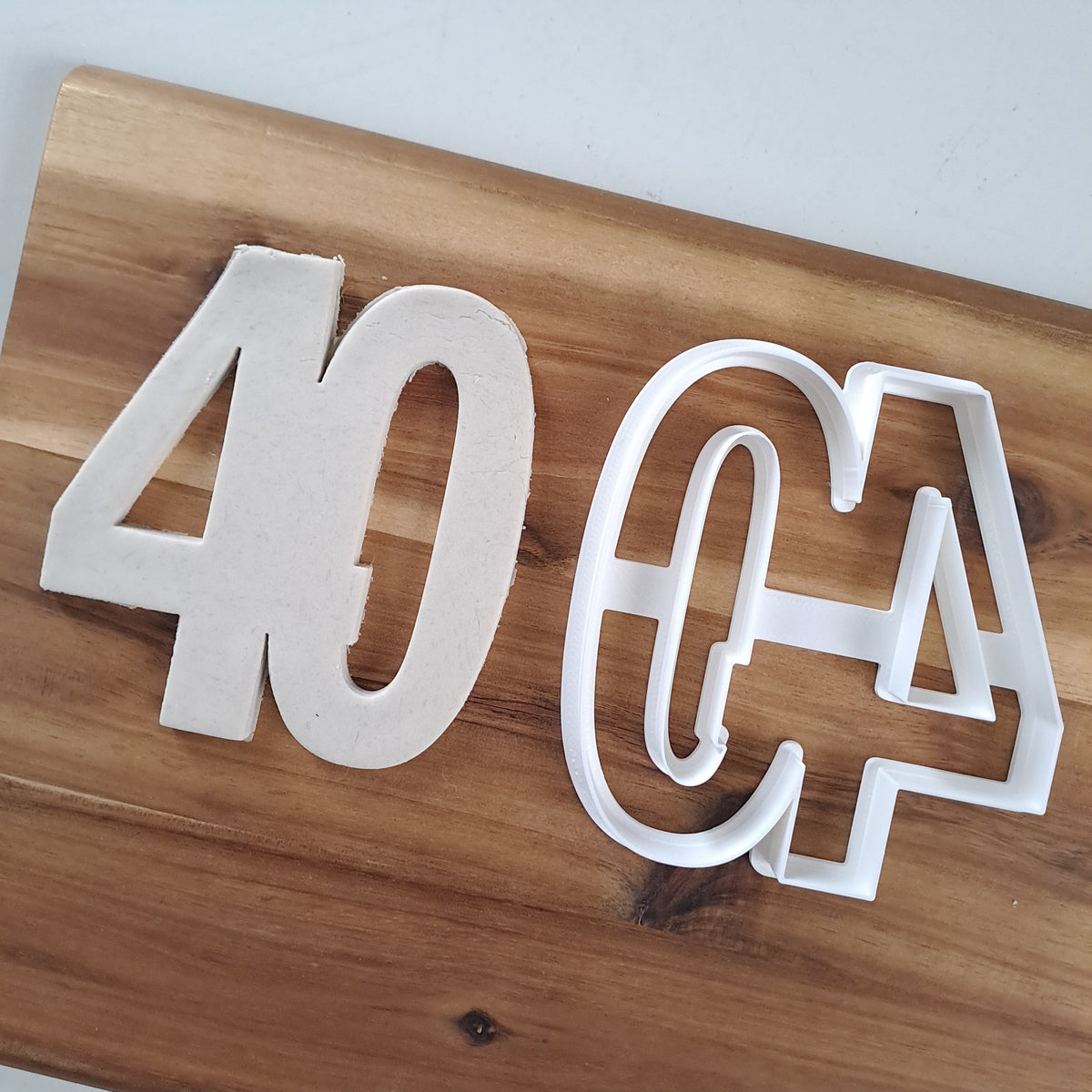 Número 40 - para decoración de tartas - 10 cm - Molde - Plantilla