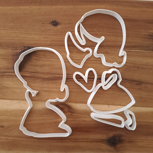 Tagliabiscotti Bambina in Preghiera - Comunione - Cresima - Cookies Cutter - Formina