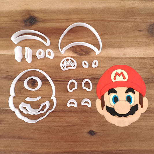 Mario - Sectioned face - Supermario Bross - Choice of size