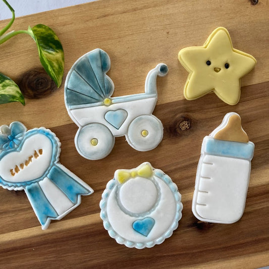 Set Baptême - Nouveau Né - Baby Shower - Emporte-pièce - Moules à biscuits et pâte à sucre