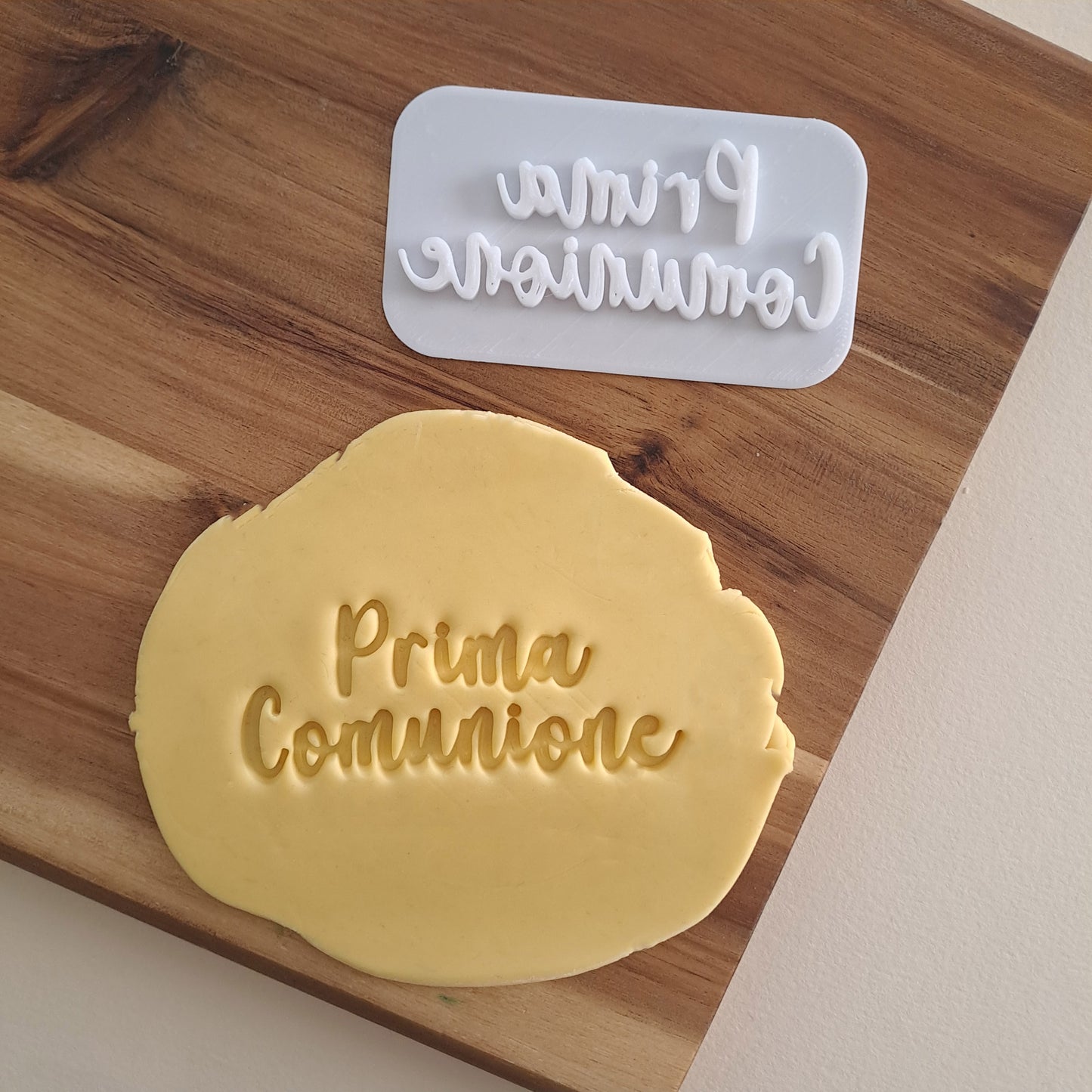 Prima Comunione Mod.2 - Scritta - Timbro - 6-8-10cm per decorazione torte prima comunione