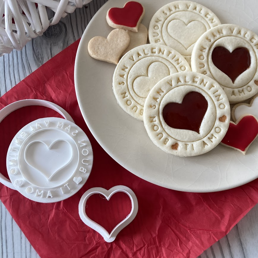 Tagliabiscotti di San Valentino - Cookies Cutter Formine Stampi Timbri Scritte a tema Amore Love