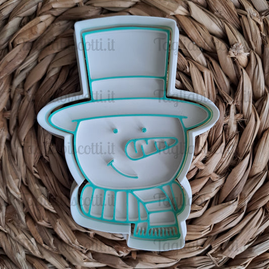 Pupazzo neve Testa Cookies Cutter - Formina - Stampo per biscotti o decorazione torte
