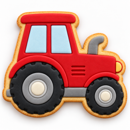 Cortador de galletas de tractor con detalles – Galletas con temática de granja