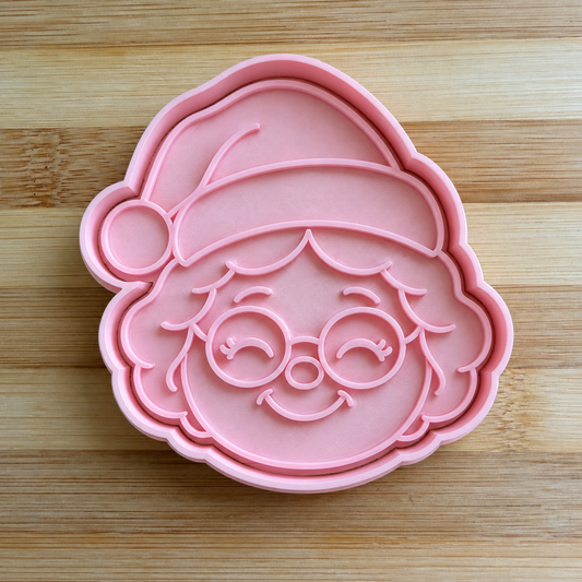Père Noël - Visage - Emporte-pièce - Moule - Moule à biscuit ou décoration de gâteau