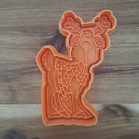 Renna Mod.1 - Natale - Cookies Cutter - Formina - Stampo per biscotti o decorazione torte
