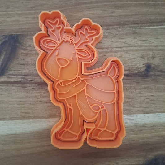 Renna Mod.2 - Natale - Cookies Cutter - Formina - Stampo per biscotti o decorazione torte