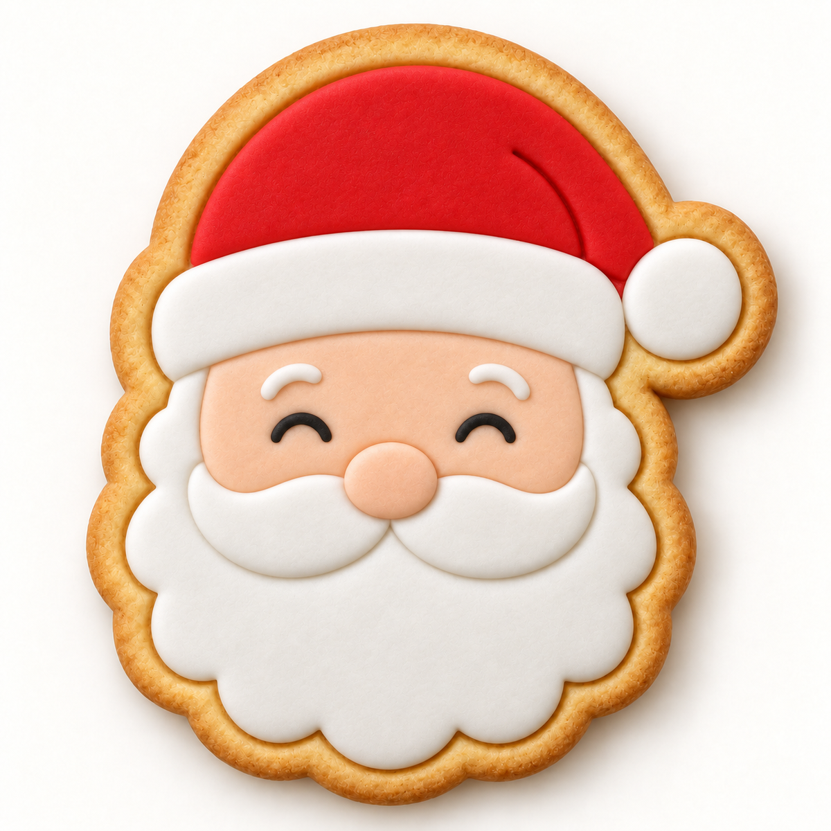 Père Noël - Visage - Emporte-pièce - Moule - Moule à biscuit ou décoration de gâteau