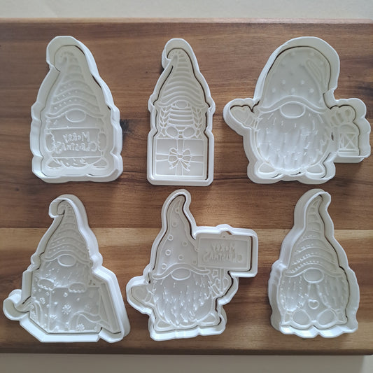 Christmas Gnomes Set - Cookies Cutter - Formina - Mold for biscuits or cake decoration