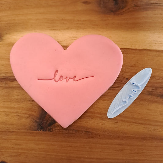 Love - Writing - Stamp - Choice of size from 4cm to 15cm