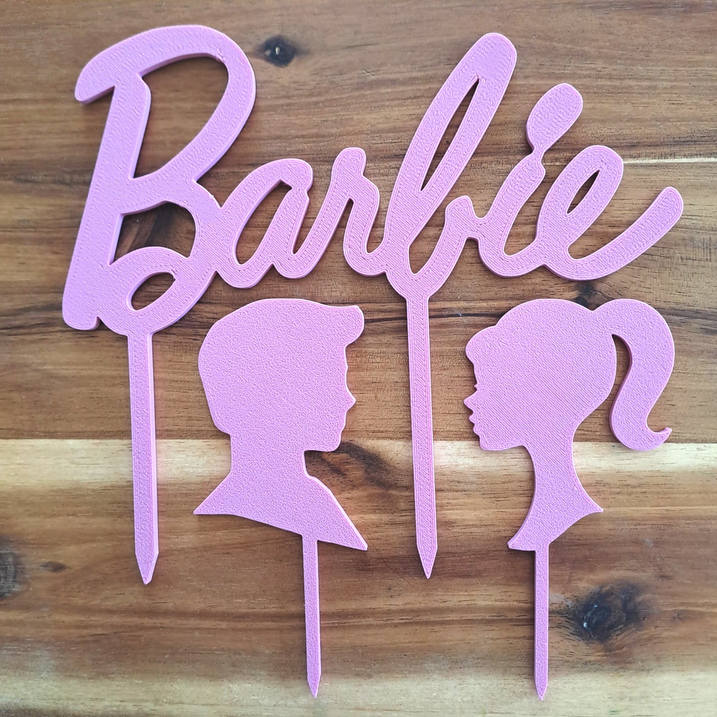 Barbi Set Cake Topper - per torte in Cake Design o Cupcake - Scritta 15cm