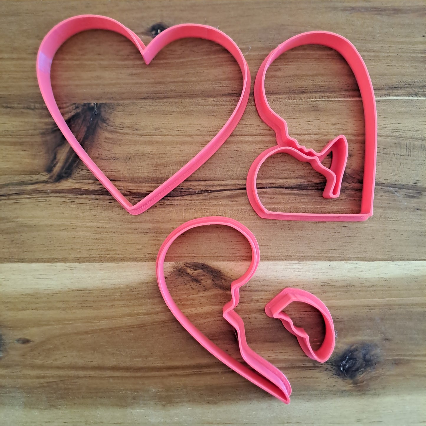 Fête des Mères - Coeur avec silhouette de mère et enfant - Emporte-pièce - Emporte-pièce ou gâteau