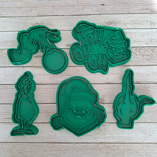 Il Grinc - Set Natale - cookies cutter - formina - stampo per biscotti e decorazioni torte