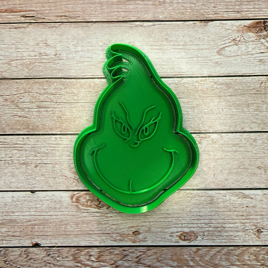 Tagliabiscotti il Grinc Viso - natale - cookies cutter - formina - stampo per biscotti e decorazioni torte - 9cm