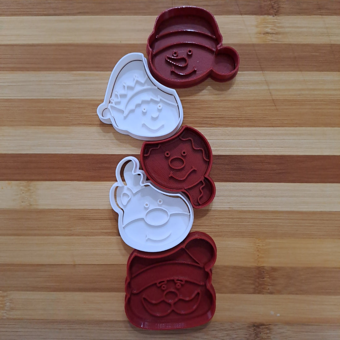 Natale Tagliabiscotti - Renna Babbo Natale Gingerbread Elfo Pupazzo di neve - cookies cutter - formina - stampo per biscotti e decorazioni torte