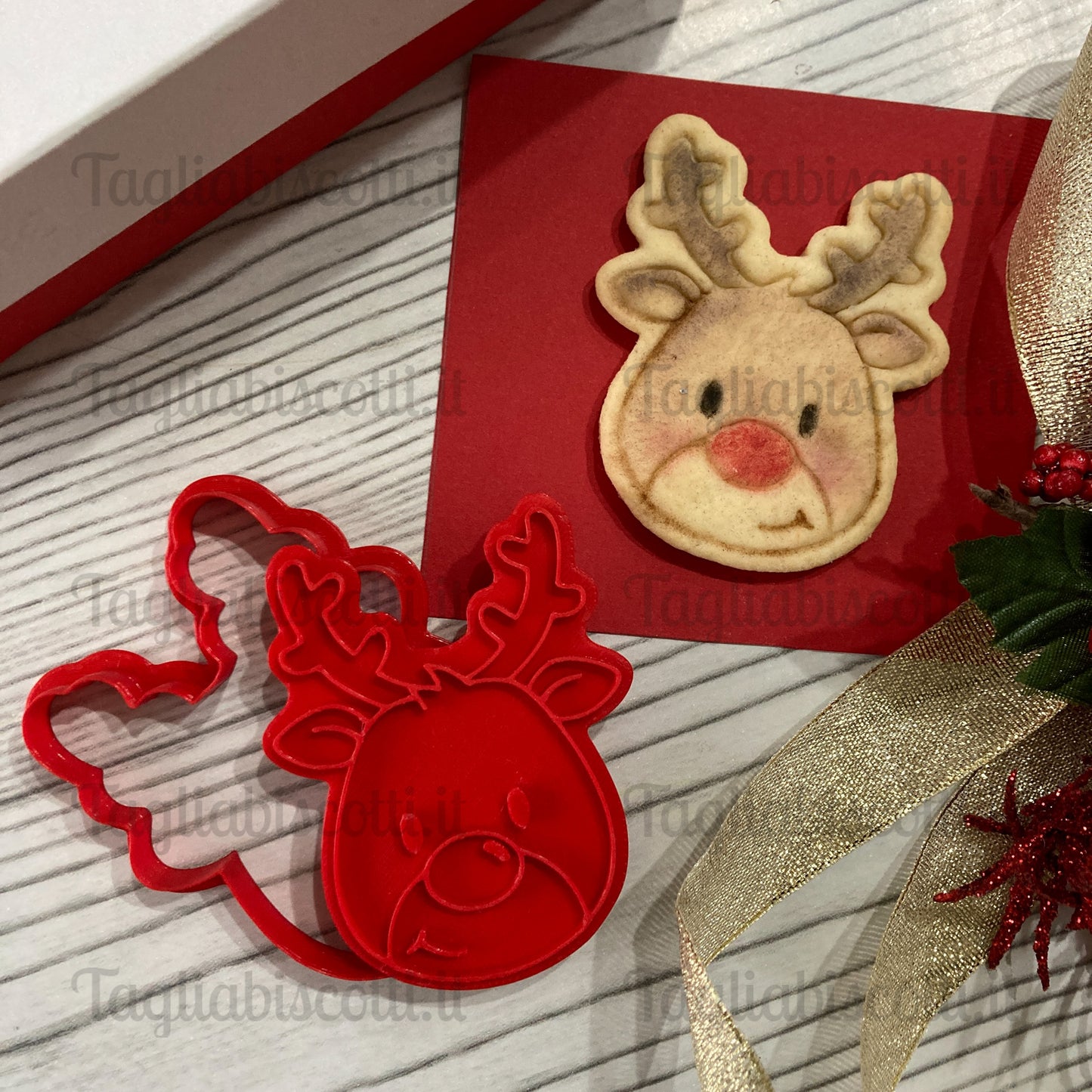 Reindeer - Christmas - Cookies Cutter - Form - Biscuit mold or cake decoration