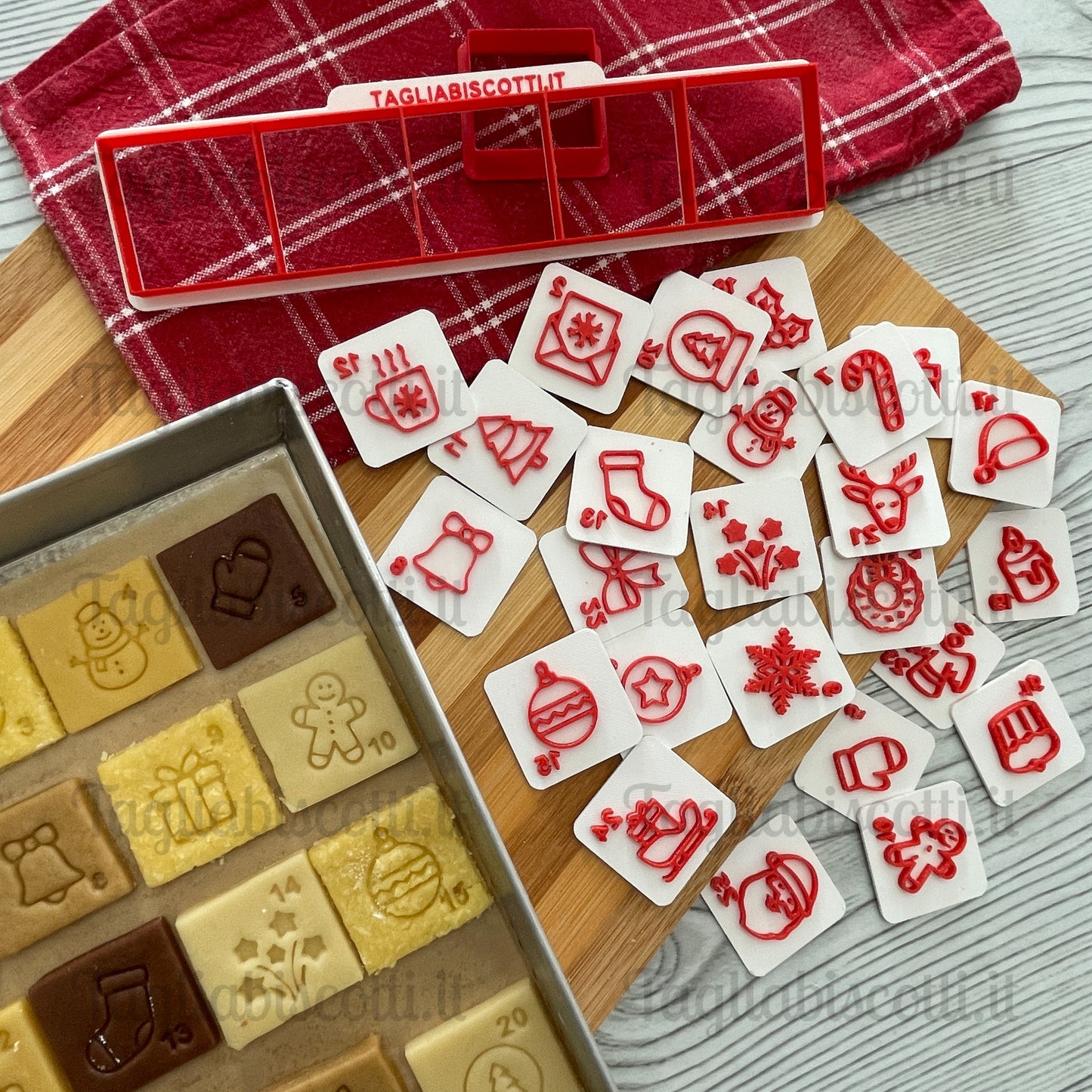Calendario dell'avvento mod.1 - Natale - Cookies Cutter - Formine - Stampo per biscotti o decorazione torte