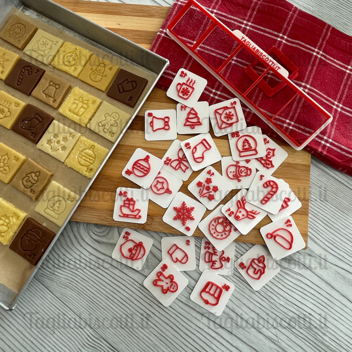 Calendario dell'avvento mod.1 - Natale - Cookies Cutter - Formine - Stampo per biscotti o decorazione torte