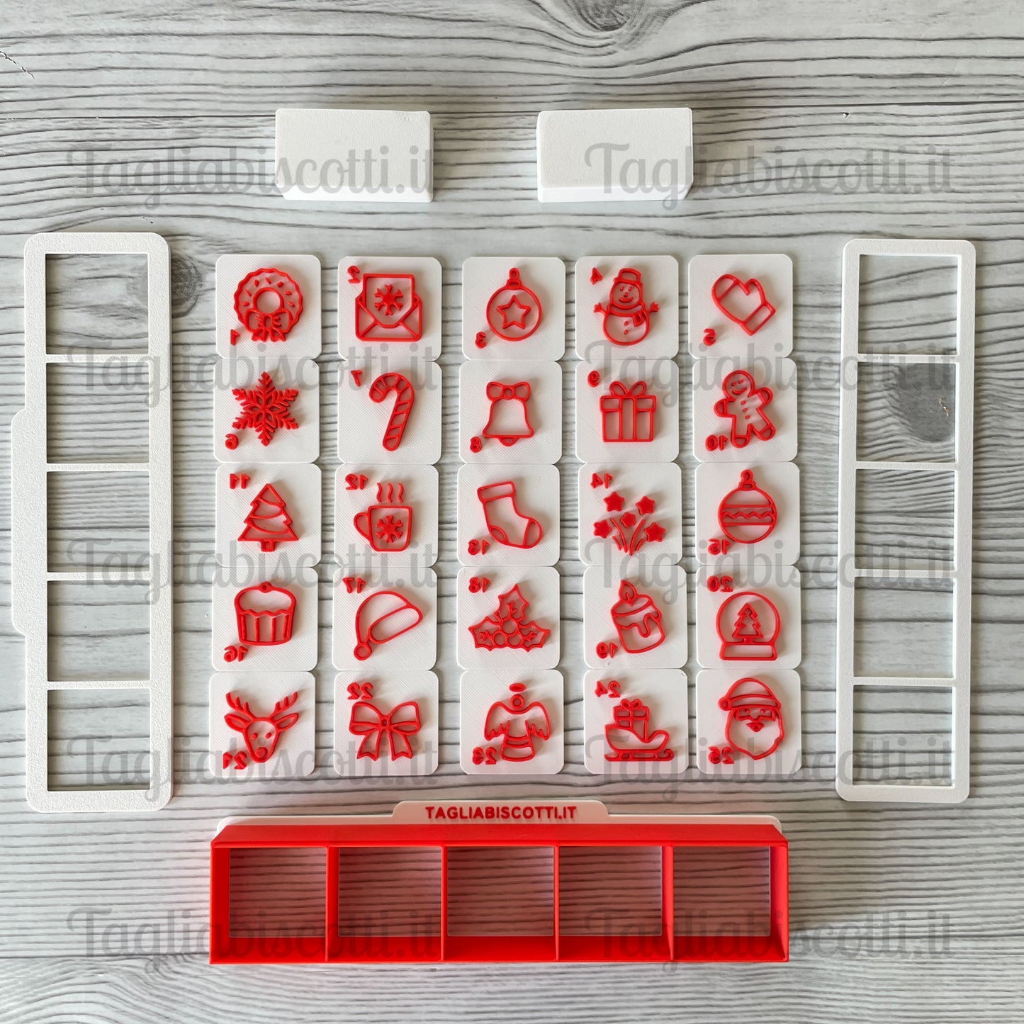 Calendario dell'avvento mod.1 - Natale - Cookies Cutter - Formine - Stampo per biscotti o decorazione torte