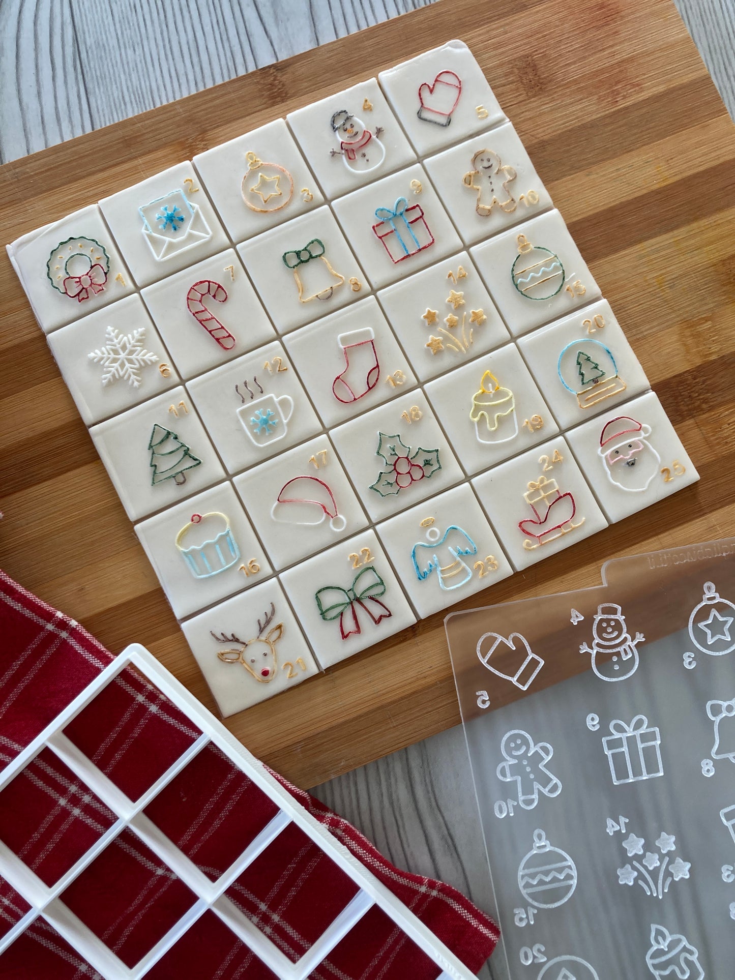 Tagliabiscotti Calendario dell'avvento OUTBOSS mod.1 - Natale - Cookies Cutter - Formine - Stampo per biscotti o decorazione torte