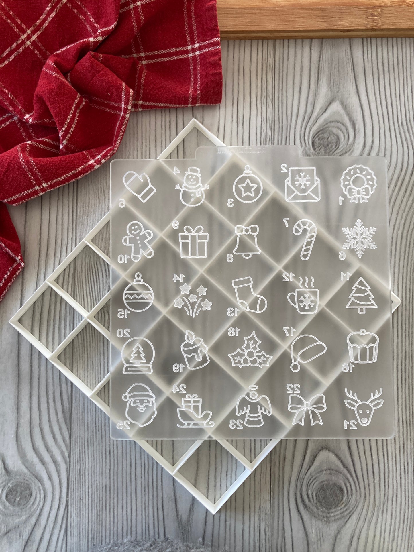 Tagliabiscotti Calendario dell'avvento OUTBOSS mod.1 - Natale - Cookies Cutter - Formine - Stampo per biscotti o decorazione torte