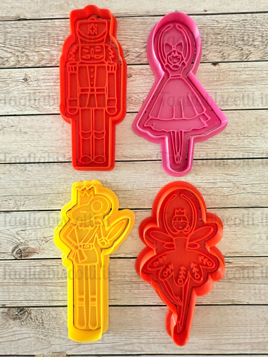 Tagliabiscotti Schiaccianoci - Personaggi Favola di Natale - Cookies Cutter - Formine - Stampi per biscotti o decorazione torte