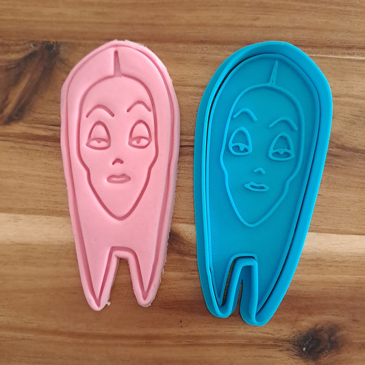 Mortisia Addams - Face - Addams Family - Cookie cutter - Cookie cutter - Cookie cutter