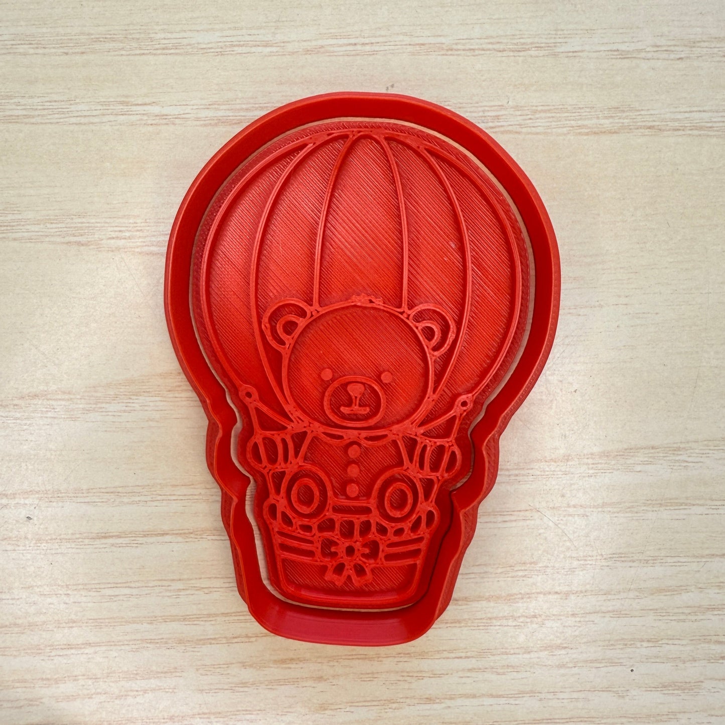 Orsetto Mongolfiera Mod1 - Tagliabiscotti - Cookies cutter - Formina -stampo - compleanno - battesimo