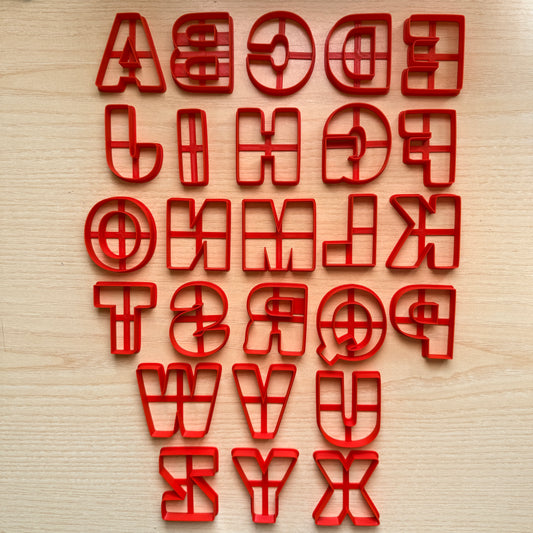 Alfabeto Arial - Lettere 8 CM - Cutter - Tagliabiscotti