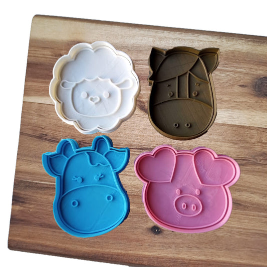 Animali della Fattoria - Cookies Cutter - Formine - Tagliabiscotti