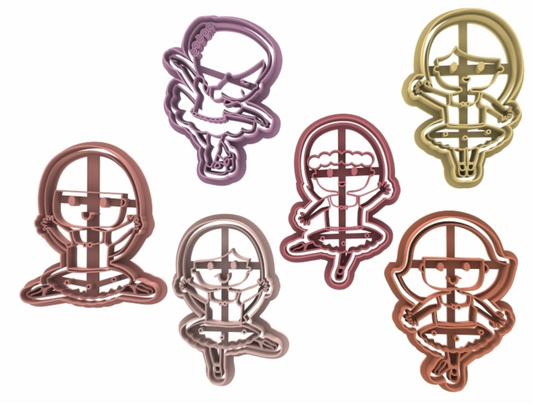 Set Tagliabiscotti Ballerine – 6 Pose di Danza - Compleanno - Cookies cutter - Formina