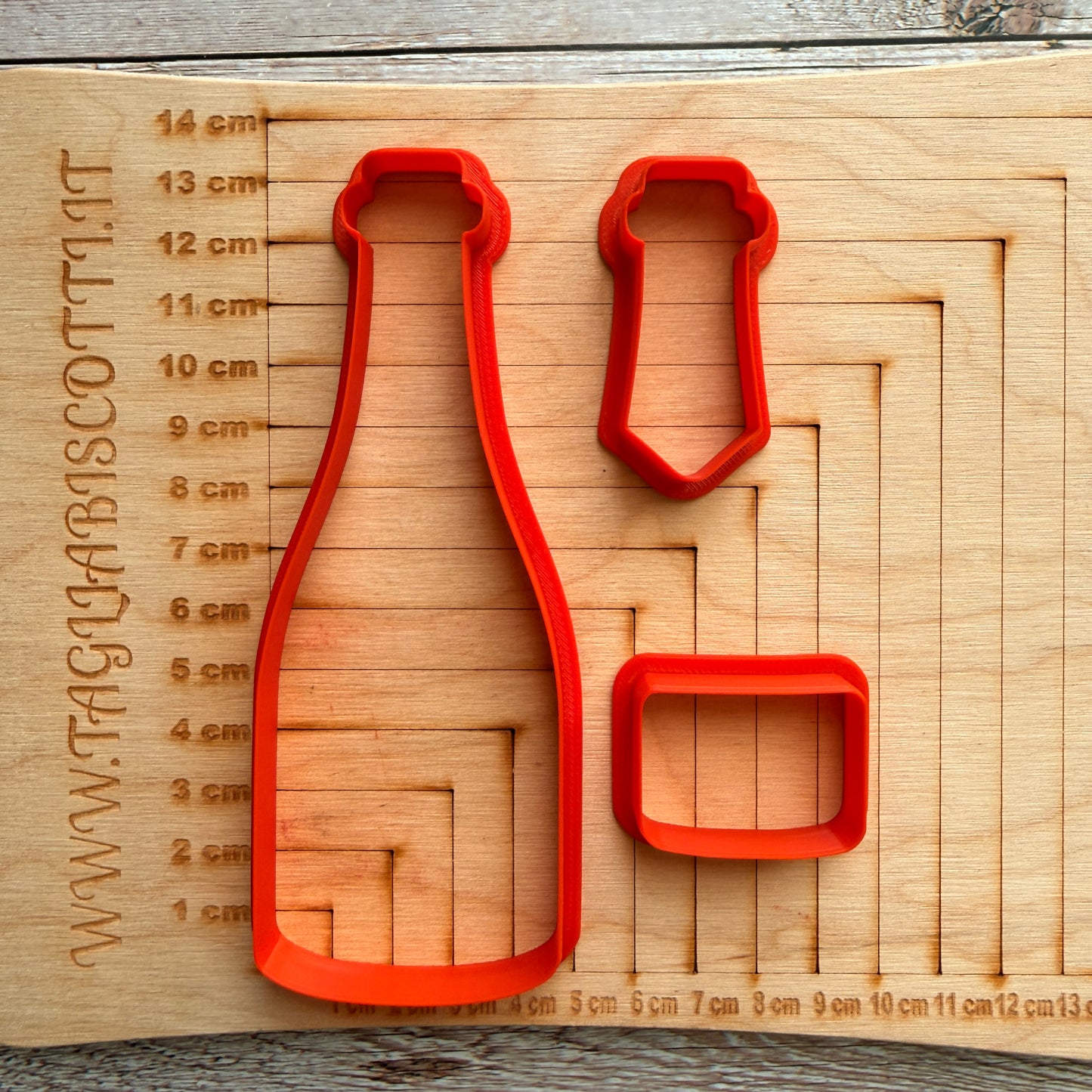 Tagliabiscotti Bottiglia di vino / spumante - Cookies cutter - Formina