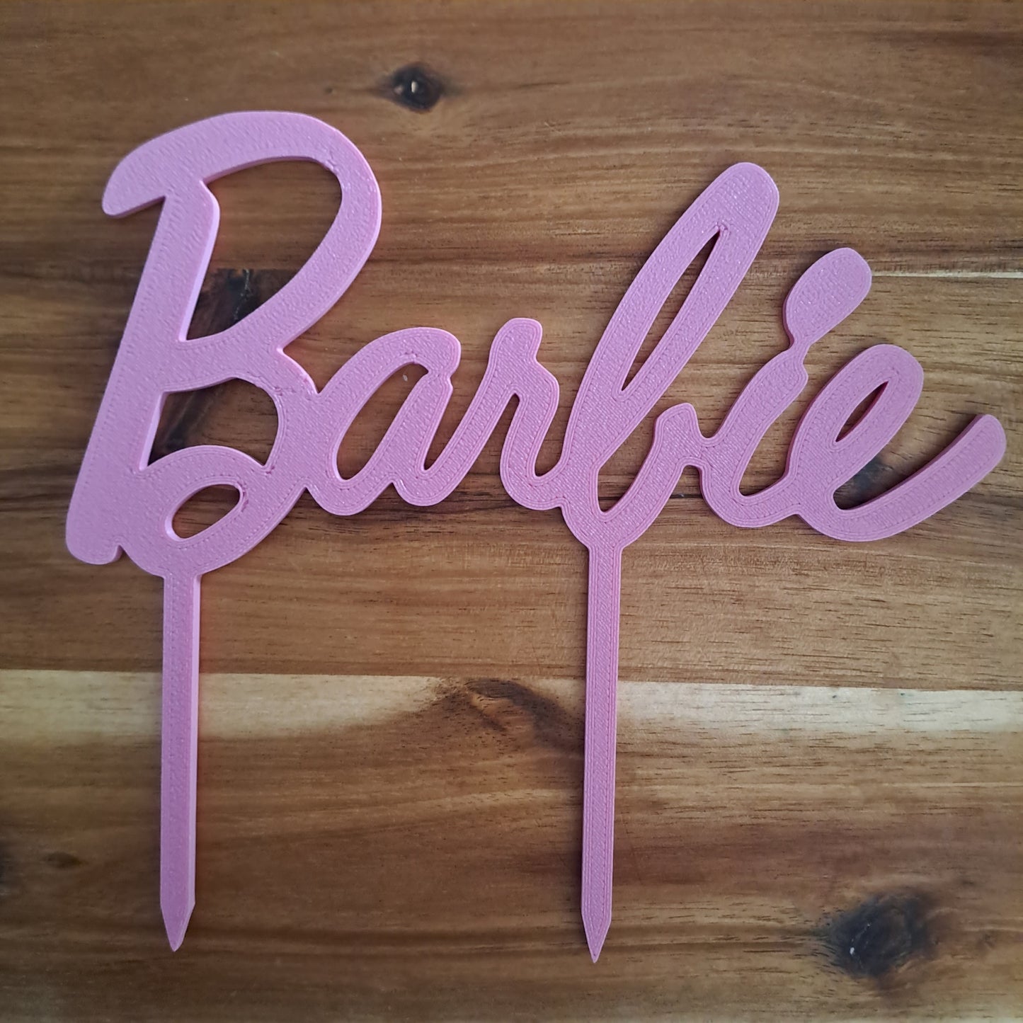 Barbi Set Cake Topper - per torte in Cake Design o Cupcake - Scritta 15cm