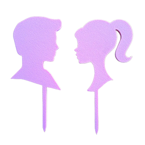 Barbi Set Cake Topper - per torte in Cake Design o Cupcake - Scritta 15cm