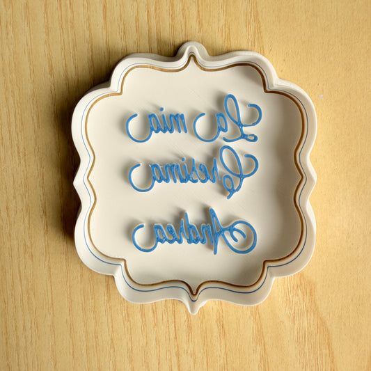 Tagliabiscotti "La mia cresima" con nome personalizzato - Cookies Cutter - Stampo per biscotti o decorazioni in pasta di zucchero.