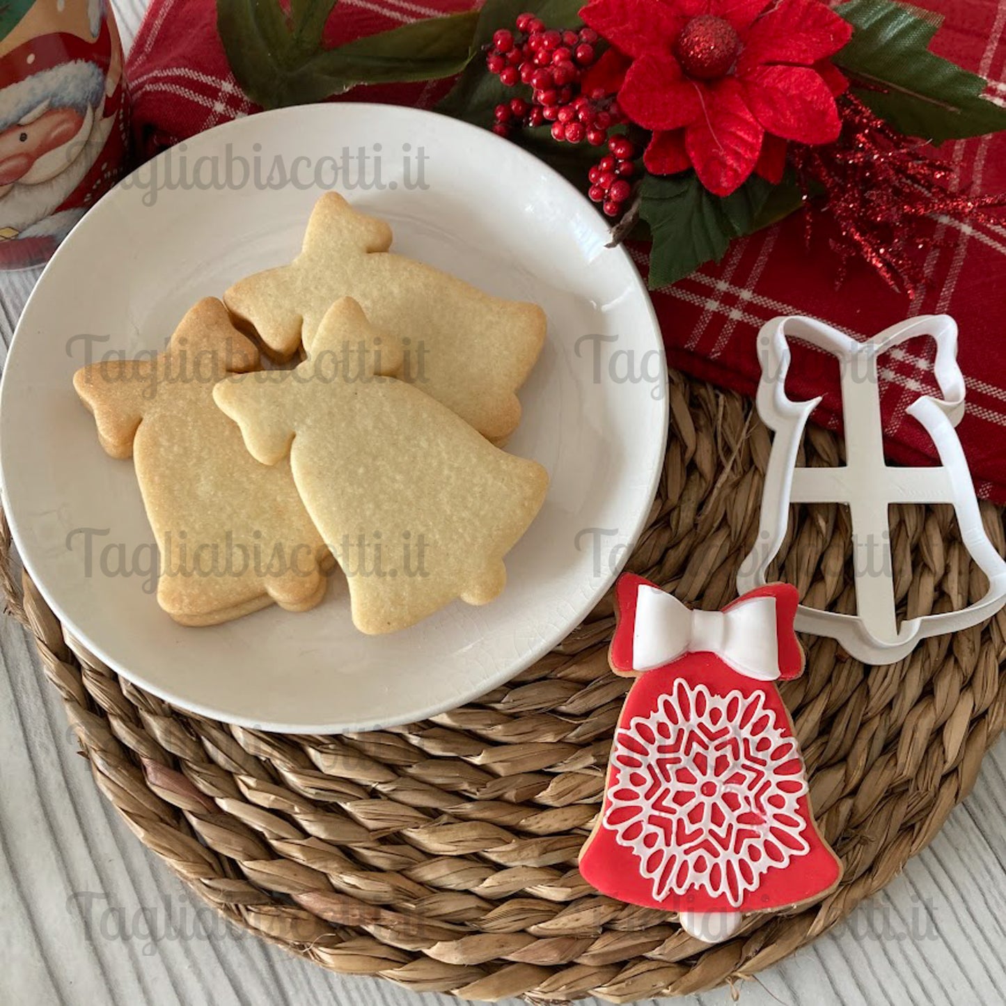 Campana - cookie cutter - Stampo - Natale - tagliabiscotti da 4cm a 18cm
