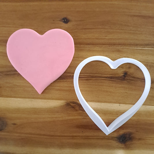 Cookies Cutter heart Mod.13 - Dimensions from 5cm to 16cm - Height 1.2cm