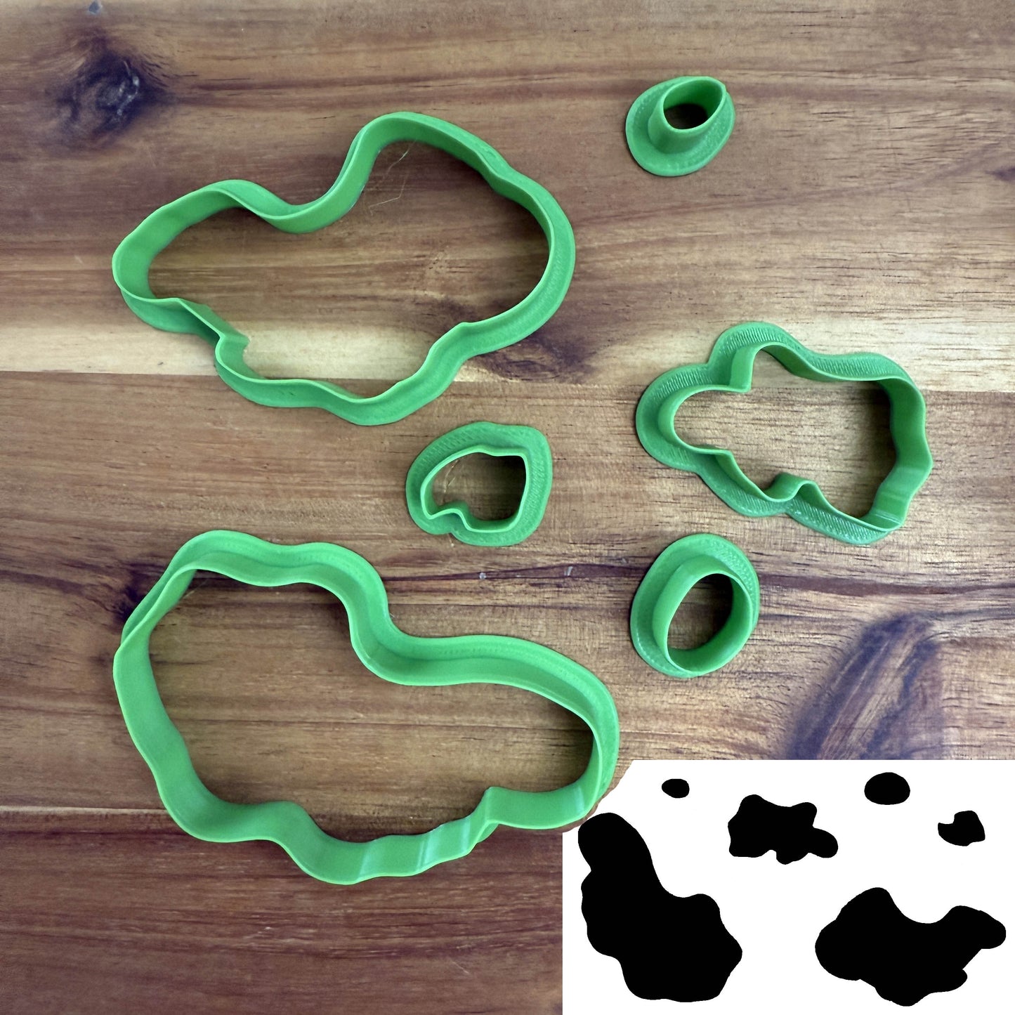 Macchie Mucca - Formina - Cookies cutter - Tagliabiscotti - Cutter Sezionato 6pz.